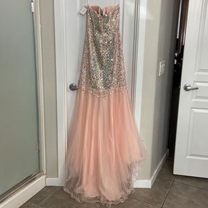 Terani Couture 252E5544 - Strapless Satin Mermaid Gown